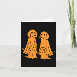 Teckel Halloween Ghost Family Funny Dog Lover Kaart