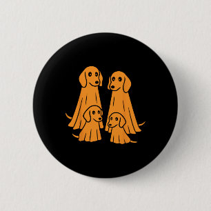 Teckel Halloween Ghost Family Funny Dog Lover Ronde Button 5,7 Cm