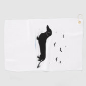 Teckel Halloween Kostuum Mijn Teckel Is Mijn Bo Golfhanddoek (Horizontaal)