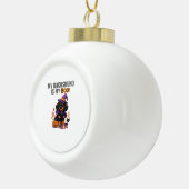 Teckel Halloween Kostuum Mijn Teckel Is Mijn Bo Keramische Bal Ornament (Rechts)