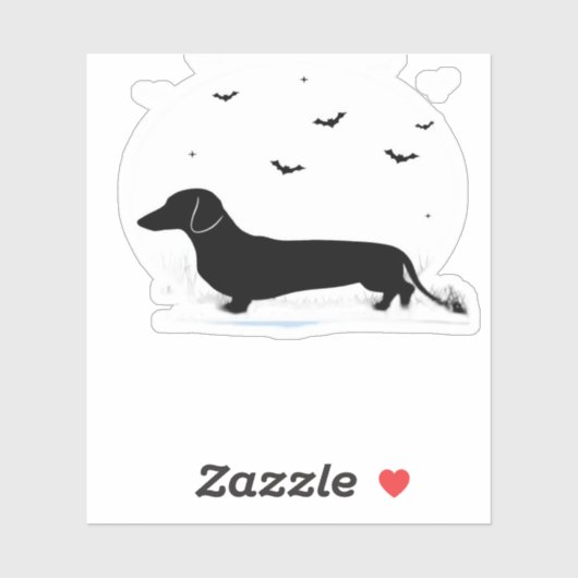 Teckel Halloween Kostuum Mijn Teckel Is Mijn Bo Sticker (Vel)