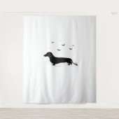 Teckel Halloween Kostuum Mijn Teckel Is Mijn Bo Wandkleed (Voorkant)