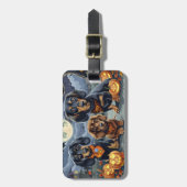 Teckel Halloween Spooky Bagagelabel (Voorkant verticaal)