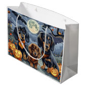 Teckel Halloween Spooky Groot Cadeauzakje (Achterkant Gekanteld)