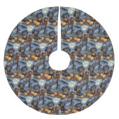 Teckel Halloween Spooky Kerstboom Rok (Voorkant)