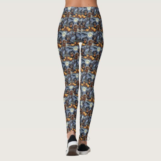 Teckel Halloween Spooky Leggings (Achterkant)