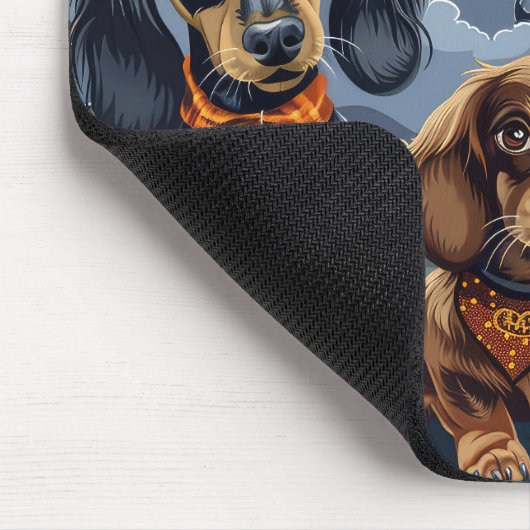 Teckel Halloween Spooky Muismat (Hoek)