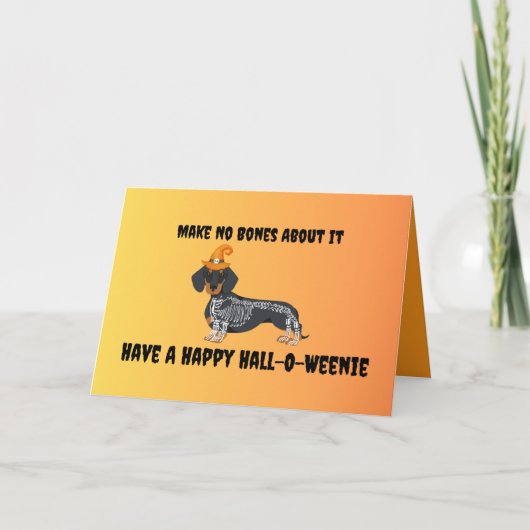 Teckel Halloween Wenskaart Kaart (Voorkant)