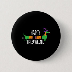 Teckel Happy Halloweenie Schattigee hond voor Hall Ronde Button 5,7 Cm