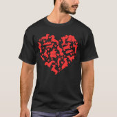 Teckel hart Valentijns T-shirt (Voorkant)