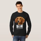 Teckel heeft kerstboom neergehaald t-shirt (Voorkant volledig)