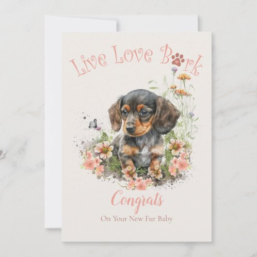 Teckel Hond Adoptie, Gotcha Dag Kaart (Voorkant)