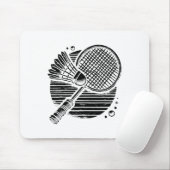 Teckel Hond Badminton Speler Shuttle Muismat (Met muis)