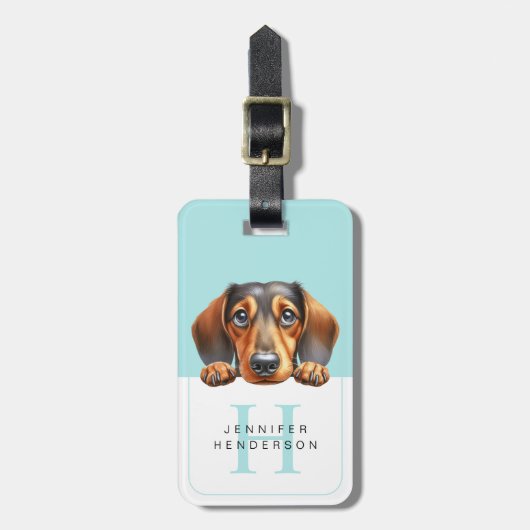 Teckel Hond Bagagelabels (Voorkant verticaal)