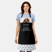 Teckel Hond Bakken Koningin Zwart Wit Custom Schort (Gedragen)