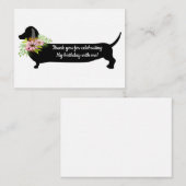 Teckel Hond Bedankt Kaarten Notitiekaartje (Voorkant / Achterkant)