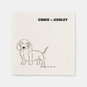 Teckel Hond Cocktail Servet voor bruiloft (Voorkant)