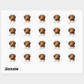 teckel hond dank u ronde sticker (Vel)