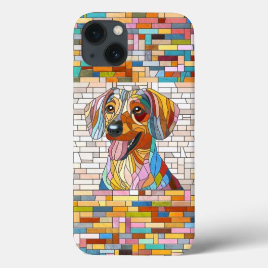 Teckel hond - Doxie -kleurrijk mozaïek Case-Mate iPhone Case (Achterkant)