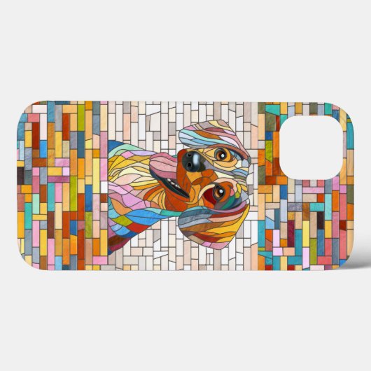 Teckel hond - Doxie -kleurrijk mozaïek Case-Mate iPhone Case (Achterkant (horizontaal))