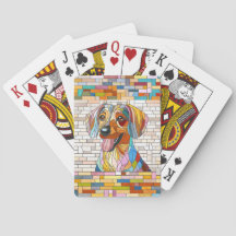 Teckel hond - Doxie -kleurrijk mozaïek