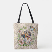 Teckel hond - Doxie -kleurrijk mozaïek Tote Bag (Achterkant)