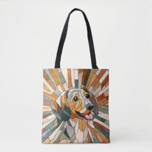 Teckel hond - Doxie -kleurrijk mozaïek Tote Bag