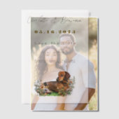 Teckel Hond en Wildflowers Save the Date Vellum Uitnodigingen (Offset (Koppel))