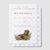 Teckel Hond en Wildflowers Save the Date Vellum Uitnodigingen (Offset (Uitnodiging))