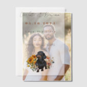 Teckel Hond en Wildflowers Save the Date Vellum Uitnodigingen (Offset (Koppel))