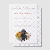 Teckel Hond en Wildflowers Save the Date Vellum Uitnodigingen (Offset (Uitnodiging))