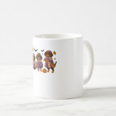 Teckel Hond Ghost Halloween Koffiemok (Voorkant rechts)