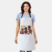 Teckel Hond Ghost Halloween Schort (Gedragen)