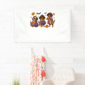 Teckel Hond Ghost Halloween Spandoek (Insitu)