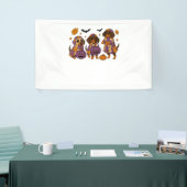 Teckel Hond Ghost Halloween Spandoek (Beurs)