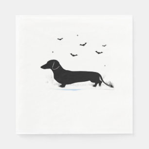 Teckel Hond – Halloween Moon Silhouette Classic Servet