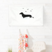 Teckel Hond – Halloween Moon Silhouette Classic Spandoek (Insitu)