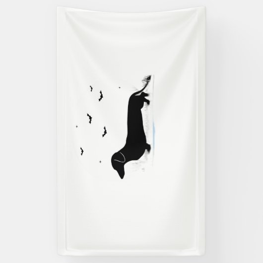 Teckel Hond – Halloween Moon Silhouette Classic Spandoek (Verticaal)