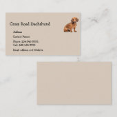 Teckel Hond Huisdier Visitekaartje Magneet (Voorkant / Achterkant)