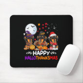 Teckel Hond Kerst Happy Hallothankmas Bedankt Muismat (Met muis)