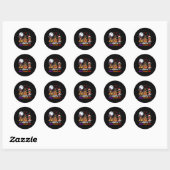 Teckel Hond Kerst Happy Hallothankmas Bedankt Ronde Sticker (Vel)