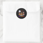 Teckel Hond Kerst Happy Hallothankmas Bedankt Ronde Sticker (Tas)