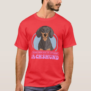 Teckel Hond Moeder Hond Eigenaar Teckels familie v T-shirt
