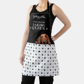 Teckel Hond Poot Print Zwart Wit Custom Schort (Insitu)