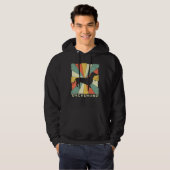 Teckel Hond Retro 70s Hoodie (Voorkant volledig)
