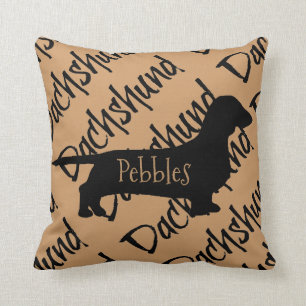 Teckel Hond Silhouet Custom Kussen