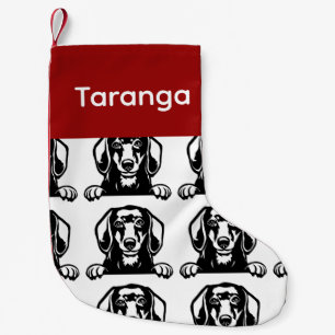 Teckel hond sokken Gepersonaliseerd hond Sokken - Kleine Kerstsok