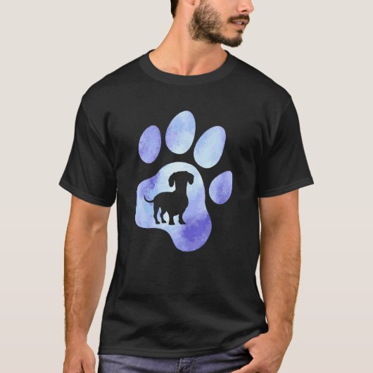 teckel hond Waterverf dier T-shirt (Voorkant)