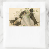  teckel honden kerstvakantie sticker (Tas)