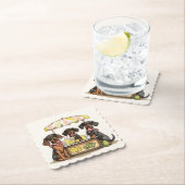 Teckel Honden Lemonade Stand Kartonnen Onderzetters (Insitu)